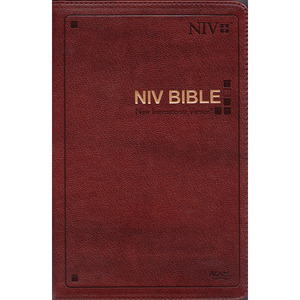 영문 NIV BIBLE(대 단본 색인 무지퍼 다크브라운)